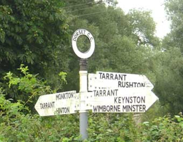A Picture of the Local White Post road Sign
